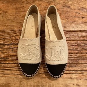 CHANEL Black and White ESPADRILLES